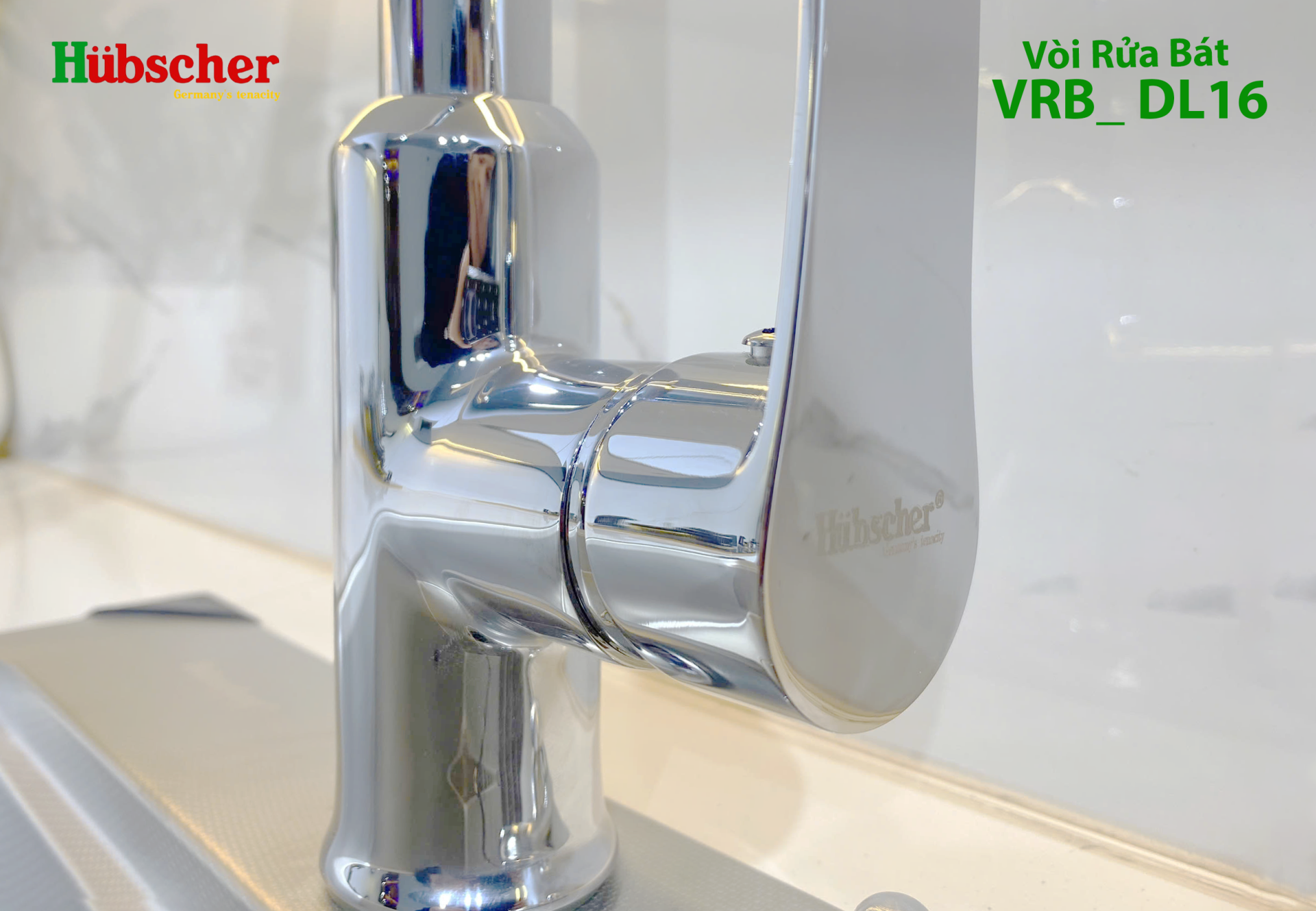 Vòi rửa bát dây rút đồng Hubscher VRB_Dl16