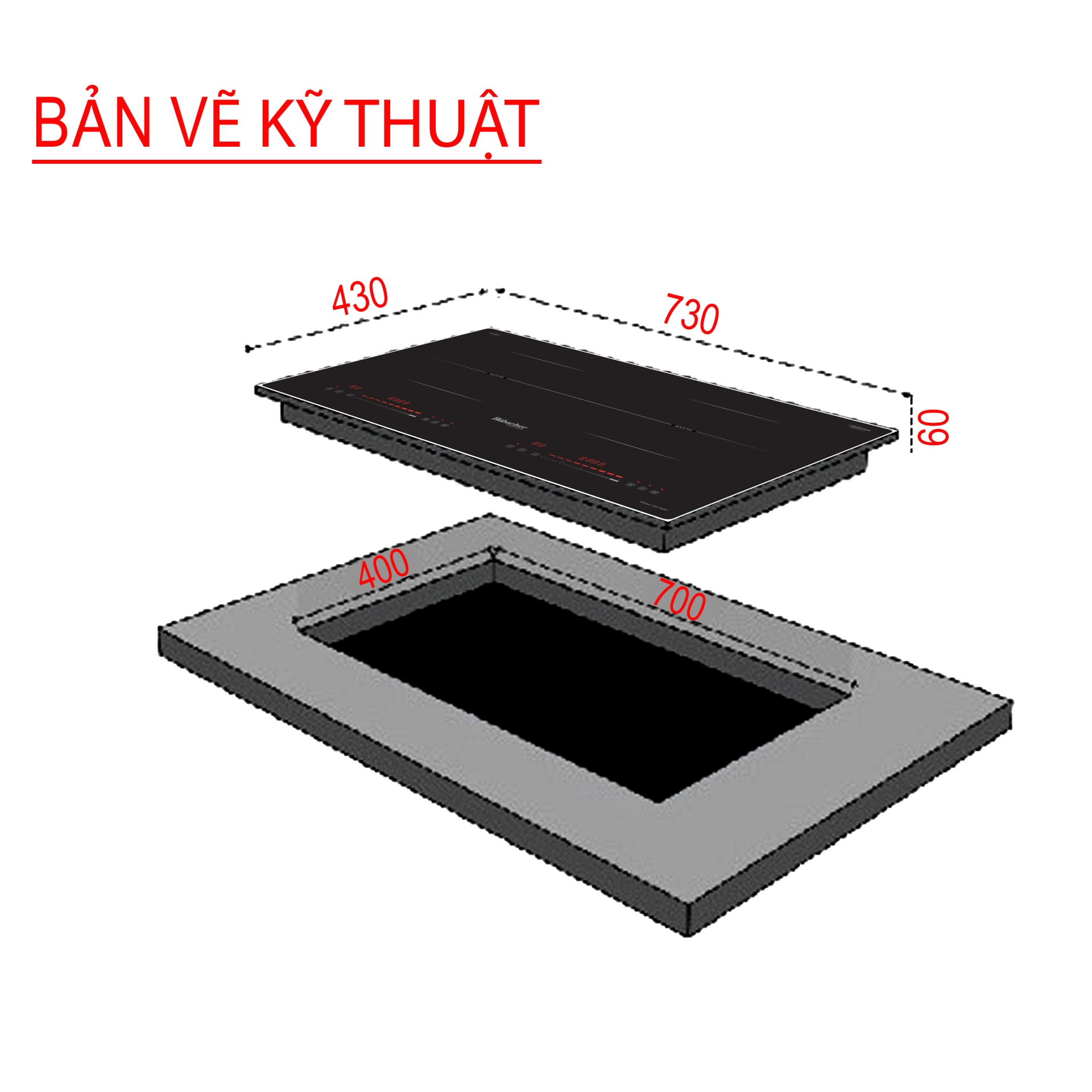 Bếp từ đôi Hubscher model: IHC-6261