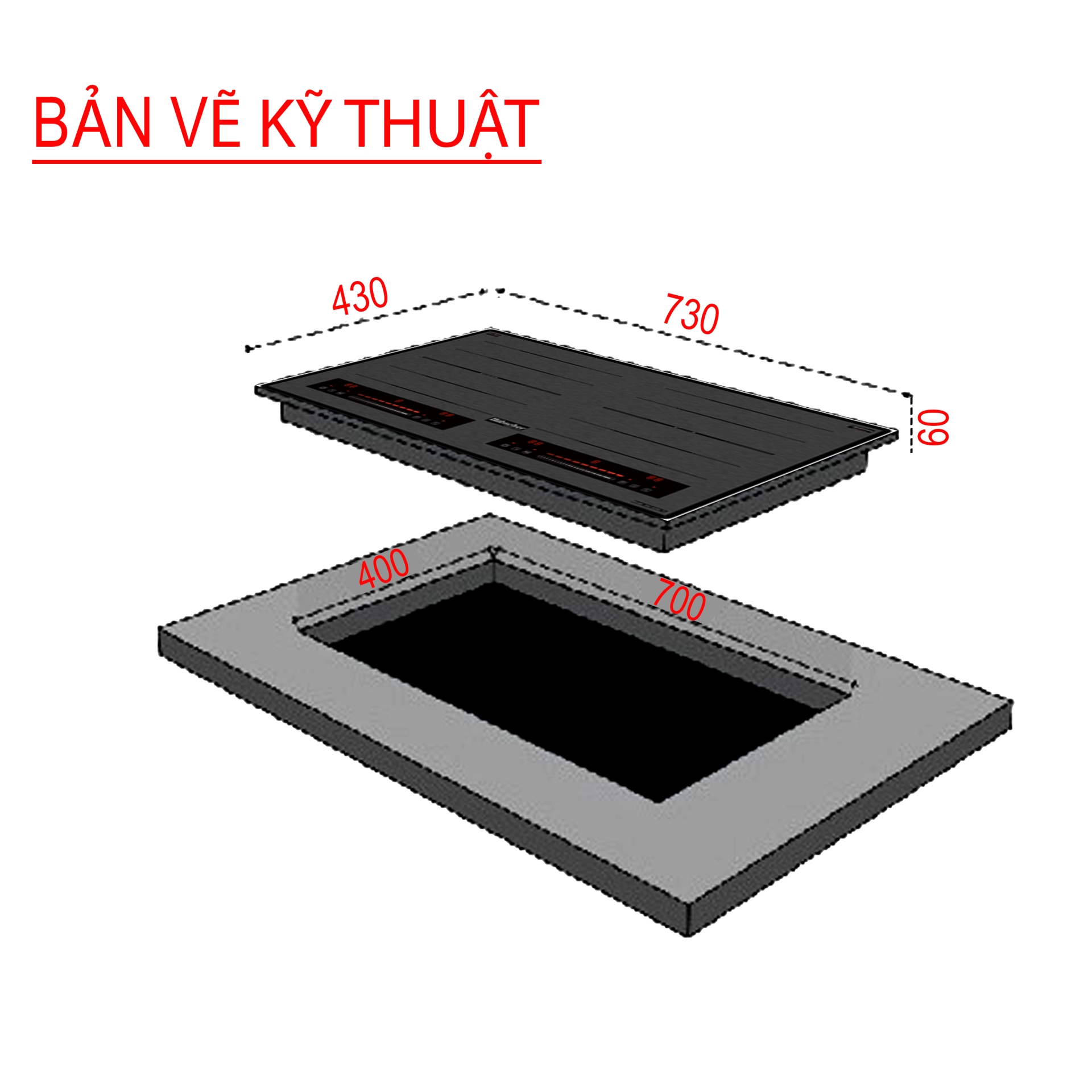 Bếp từ đôi Hubscher model: IHC-6262.TL(2 phiên bản kính)