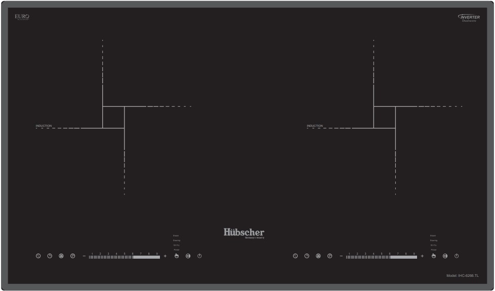 Bếp từ đôi hubscher model: IHC-6266.TL(Nano)