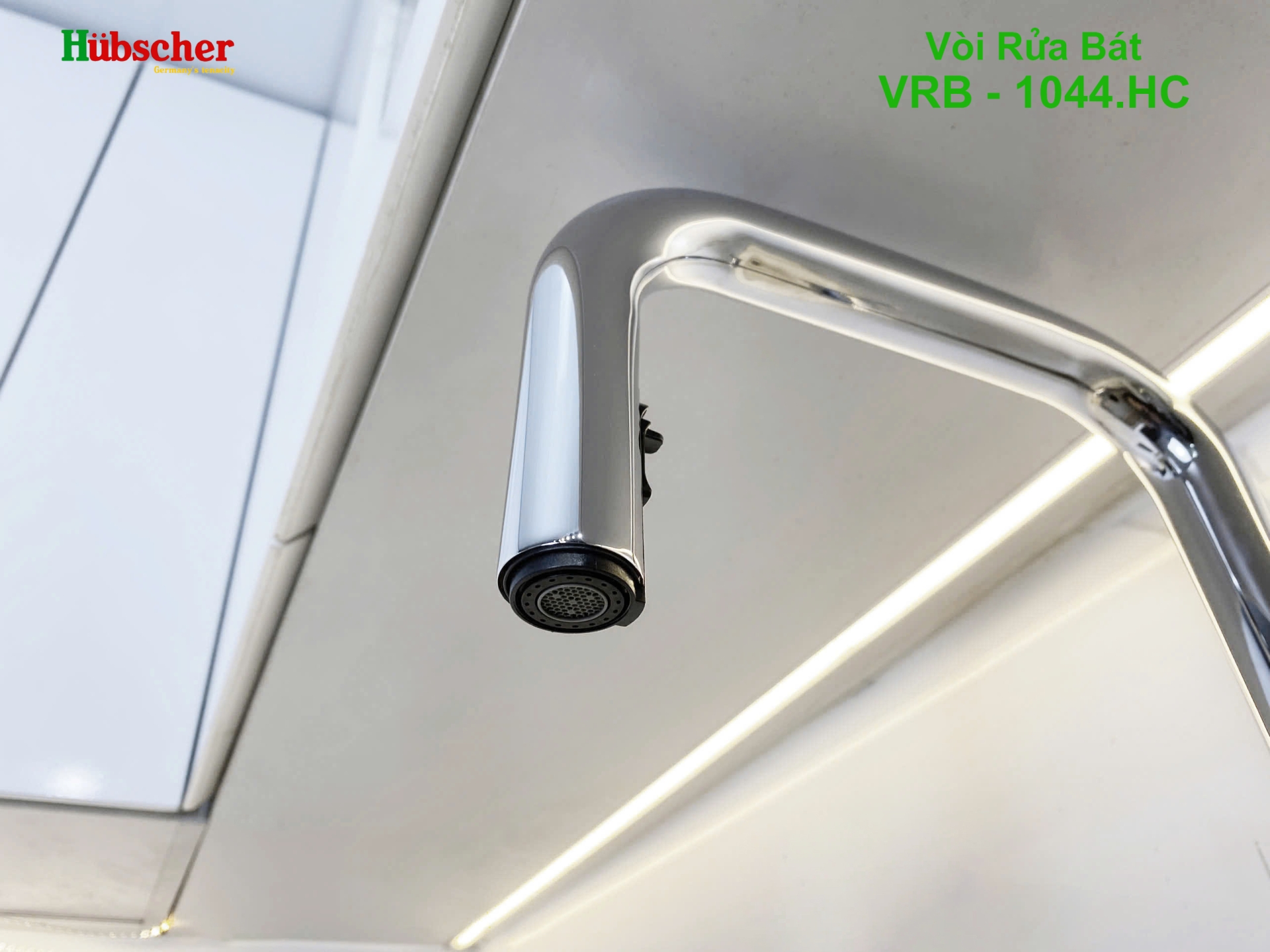 Vòi rửa bát dây rút đồng Hubscher VRB - 1044.HC