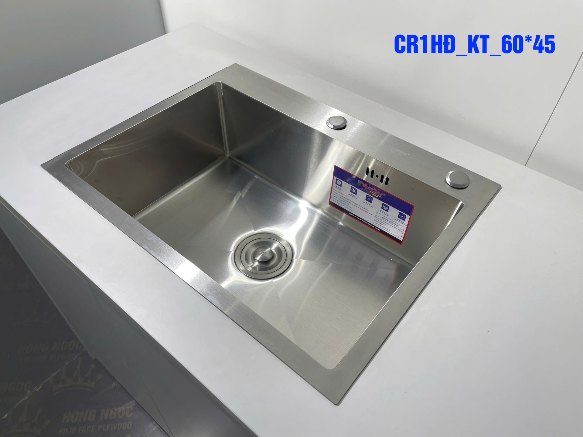 Chậu rửa bát 1 hố Hubscher CR1HĐ KT_60*45