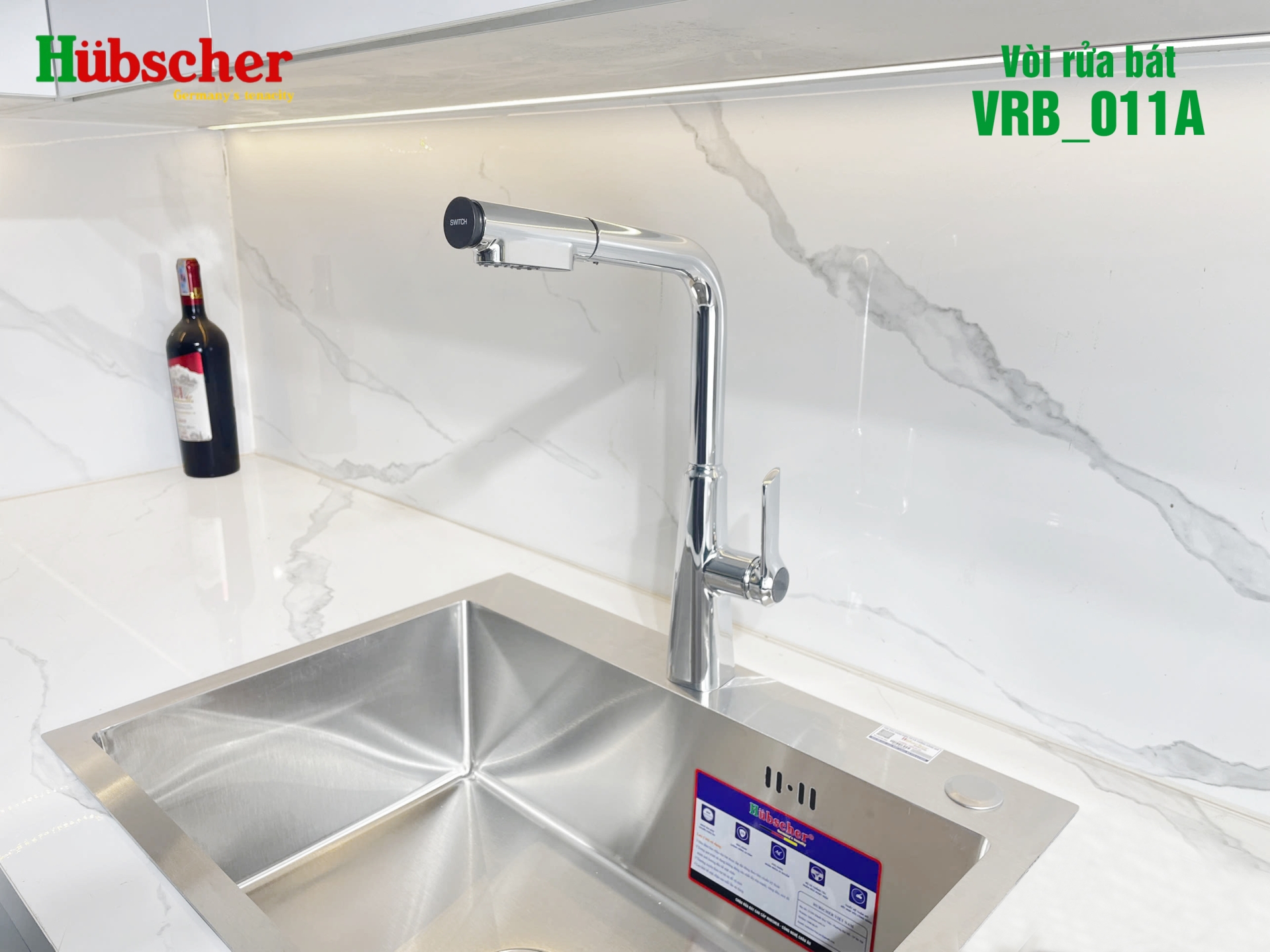 Vòi rửa bát dây rút Hubscher VRB_011A