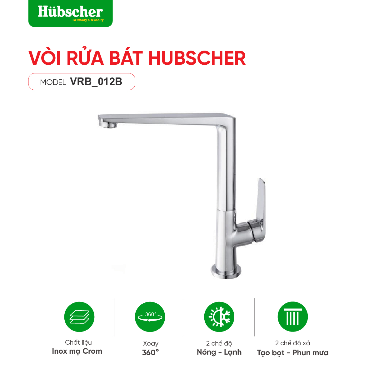 Vòi rửa bát Hubscher VRB_012B