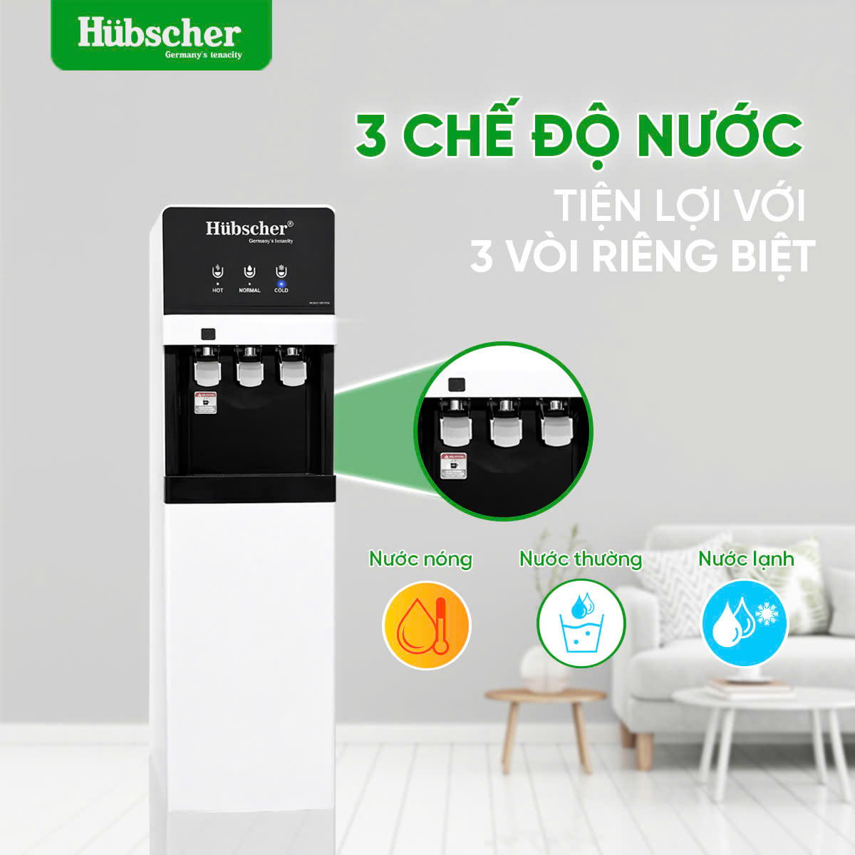 Cây nước nóng lạnh hút bình HC-9CL.3V