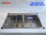 Chậu rửa bát 2 hố Hubscher Model: CR2H_CAN KT_82*45