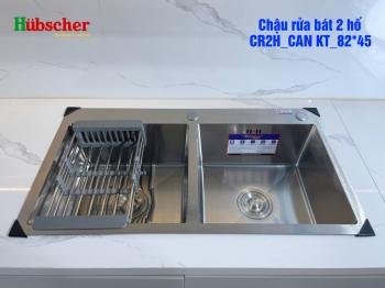 Chậu rửa bát 2 hố Hubscher Model: CR2H_CAN KT_82*45