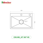 Chậu rửa bát 1 hố Hubscher CR1HĐ KT_60*45