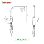 Vòi rửa bát dây rút Hubscher VRB_011A