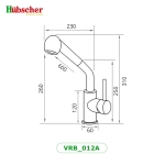 Vòi rửa bát dây rút đồng Hubscher VRB_012A